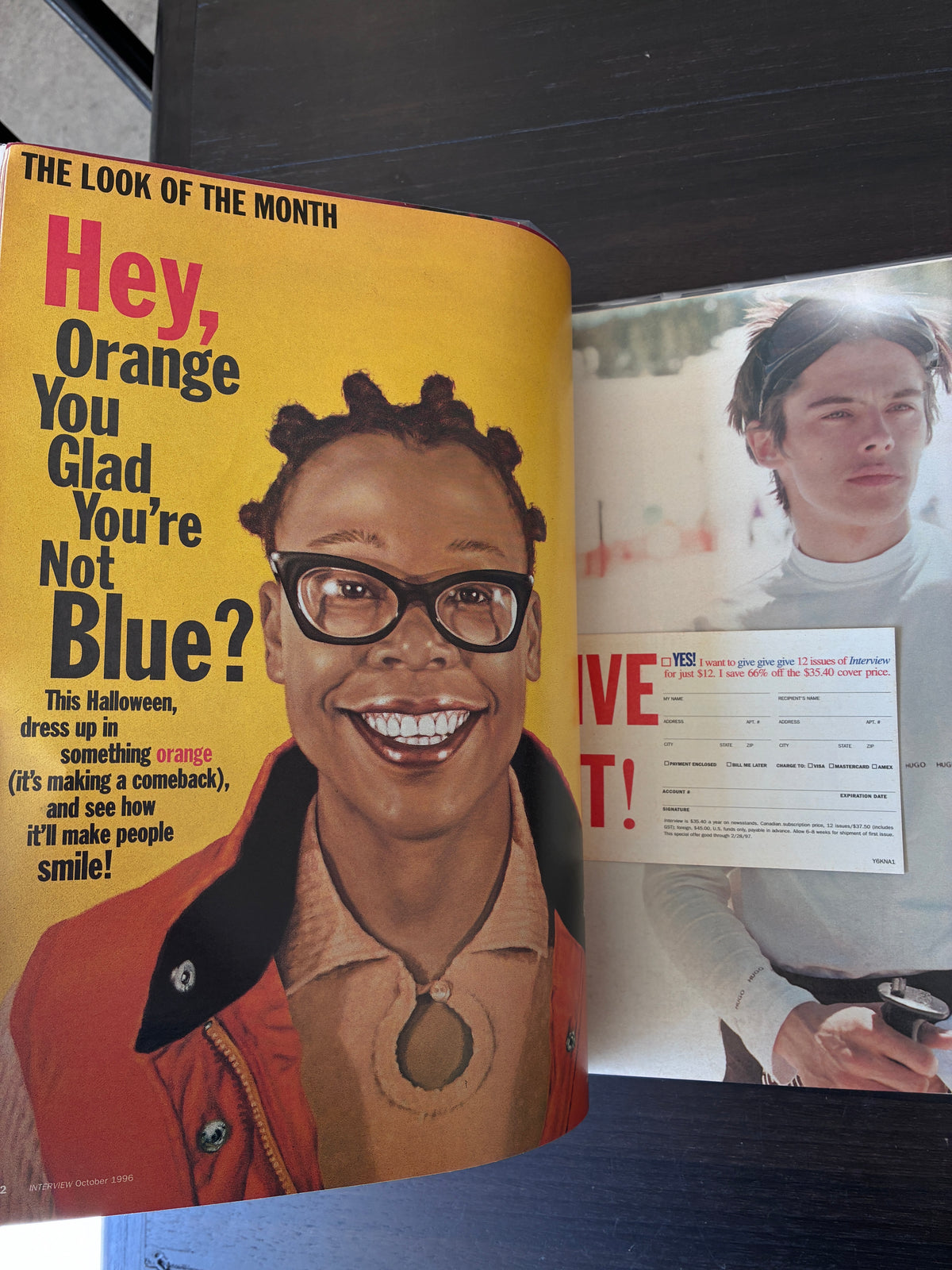 Interview Magazine, Oct 1996