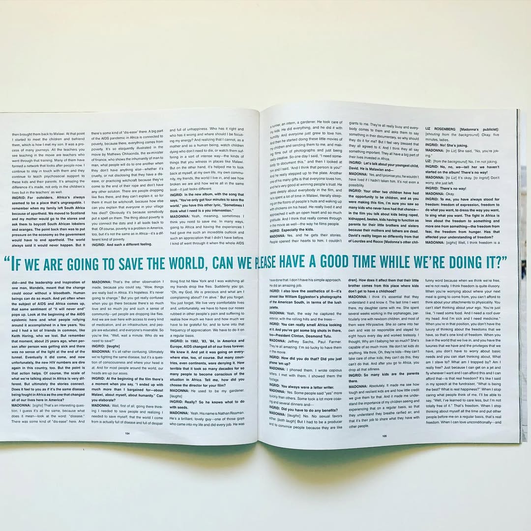 Interview Magazine with Madonna (April, 2008)