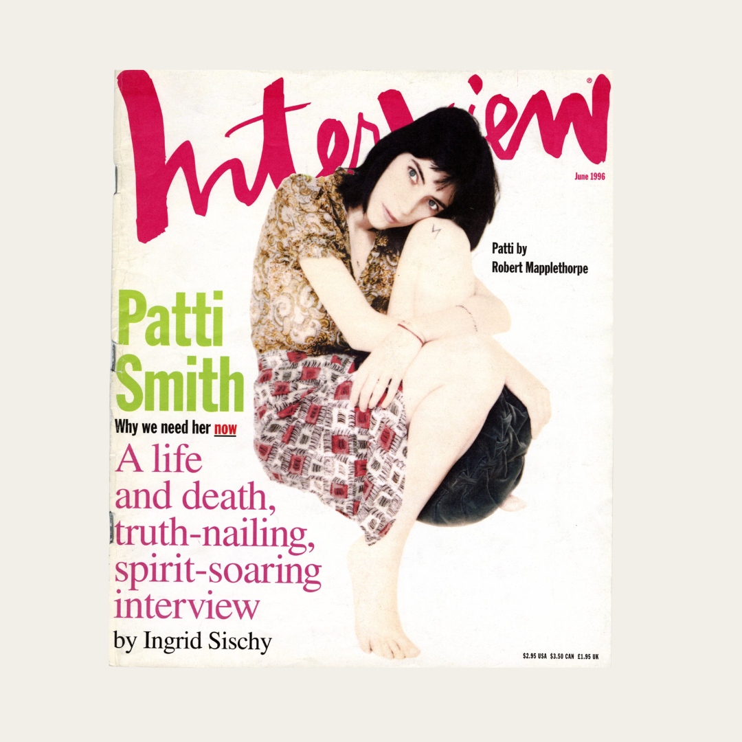Interview Magazine June 1996 with Patti Smith by Robert Mapplethorpe