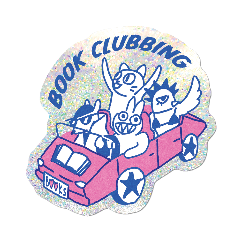 Book Clubbing by Apply (bookish) - Die-Cut Sticker